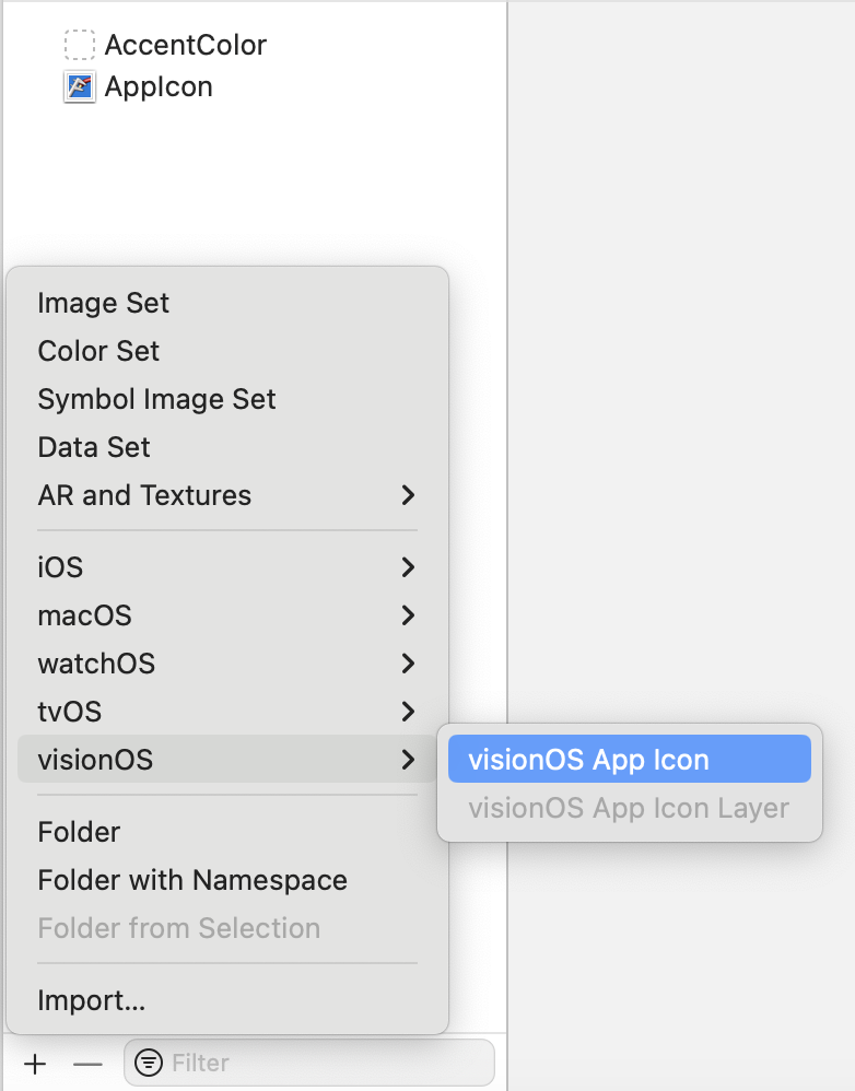 Adding a vision OS App Icon