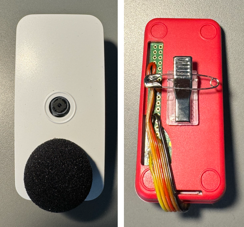 Final assembled device, front and back