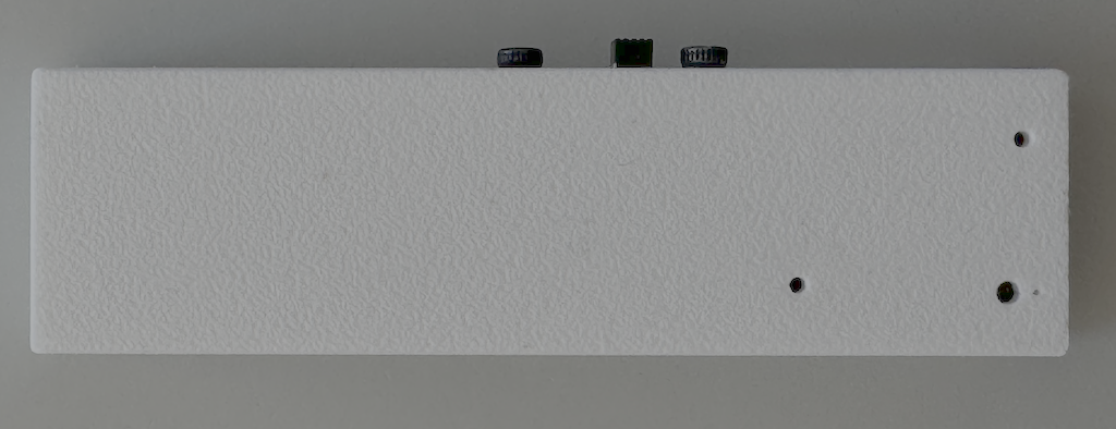 The new enclosure, looks a bit like a pack of gum.
