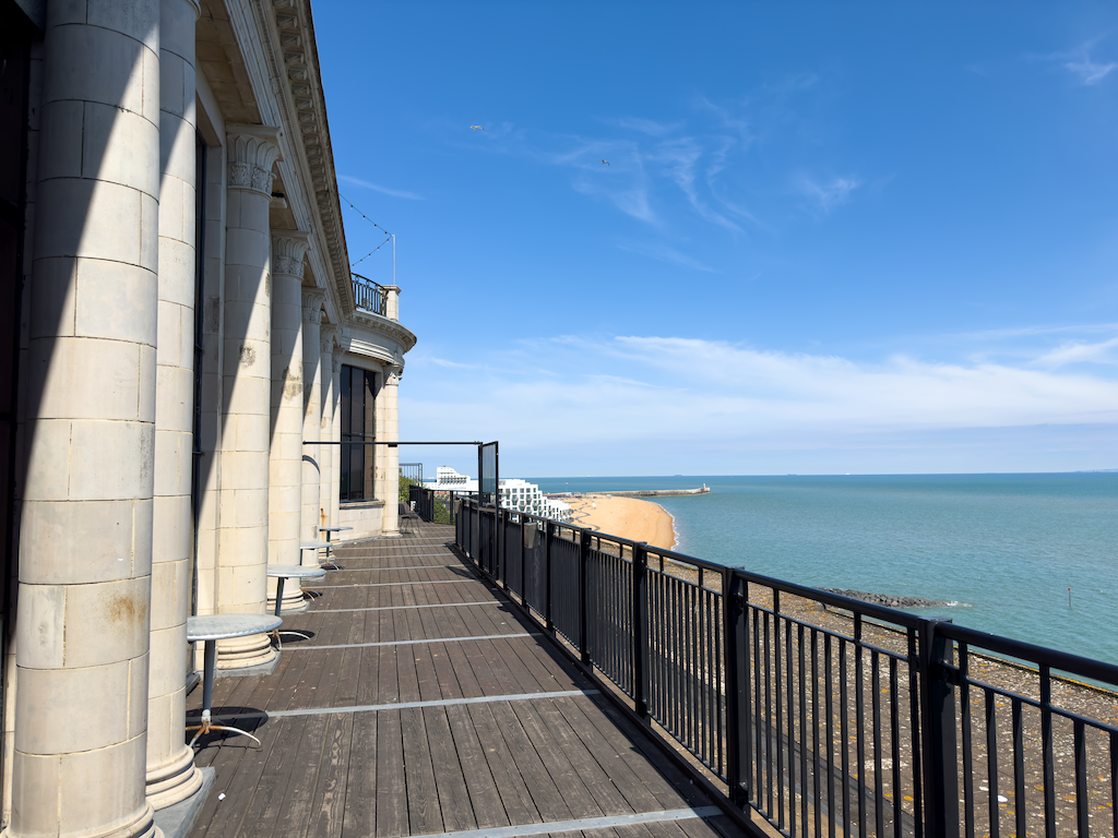 A great view on the beach from the venue